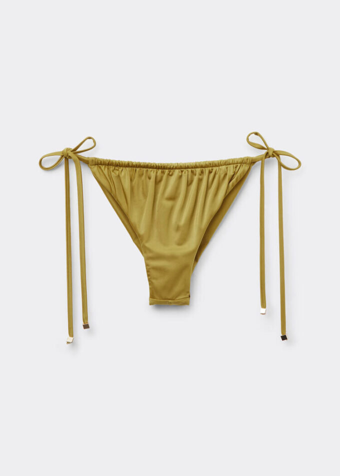 Satin-Bikinihosen im Brazilian-Bikini-Stil