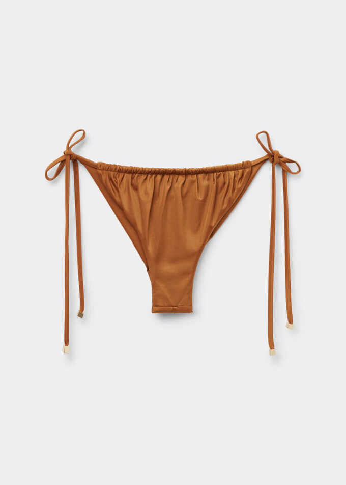 Satin-Bikinihosen im Brazilian-Bikini-Stil