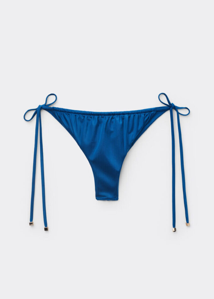Satin-Bikinihosen im Brazilian-Bikini-Stil