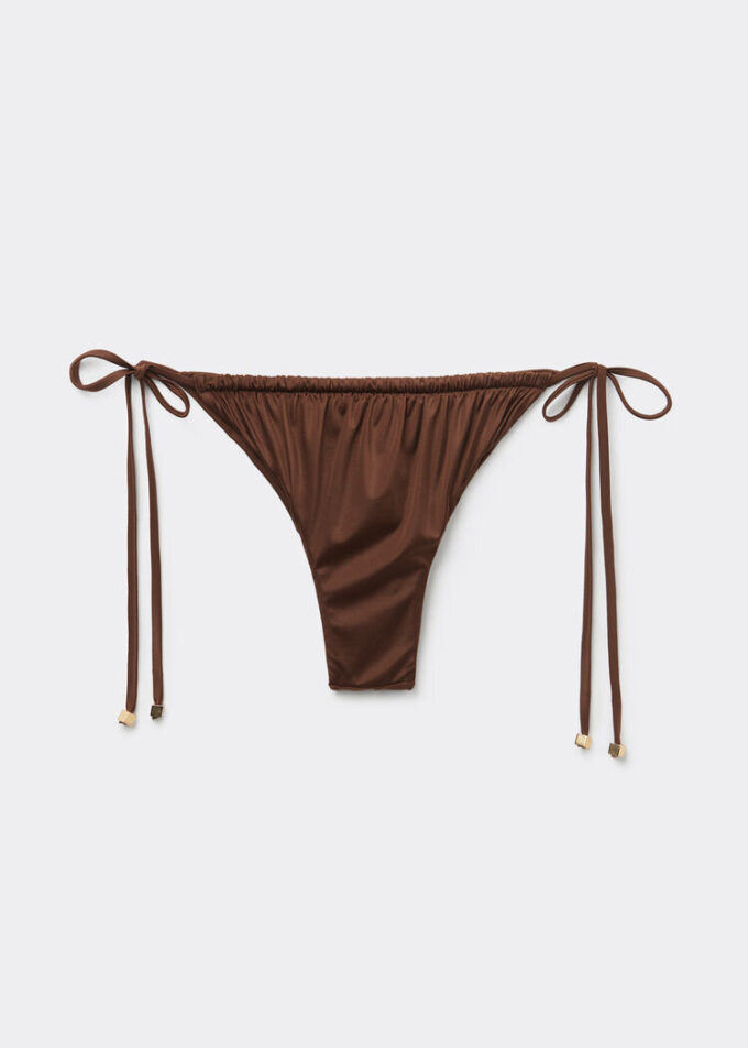 Satin-Bikinihosen im Brazilian-Bikini-Stil