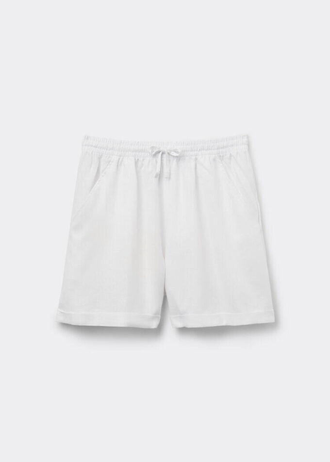 Shorts aus Leinen und Viskose