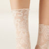 Socken mit Blumen-Spitzenmuster
