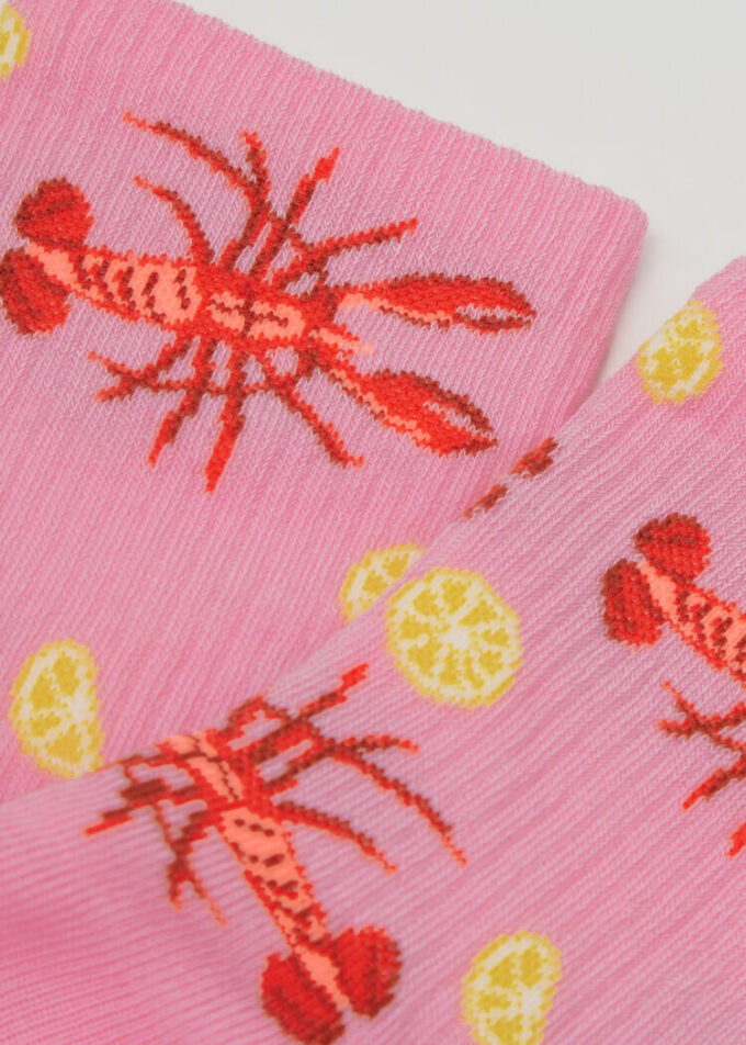 Socken mit Lebensmittelmotiven