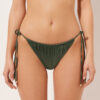 String-Bikinihose aus glänzendem Satin