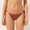 String-Bikinihose aus glänzendem Satin