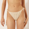 String-Bikinihose aus glänzendem Satin