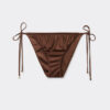 String-Bikinihose aus glänzendem Satin