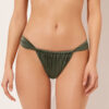 String-Bikinihose im Brazilian-Bikini-Stil aus glänzendem Satin