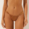 String-Bikinihose im Brazilian-Bikini-Stil aus glänzendem Satin