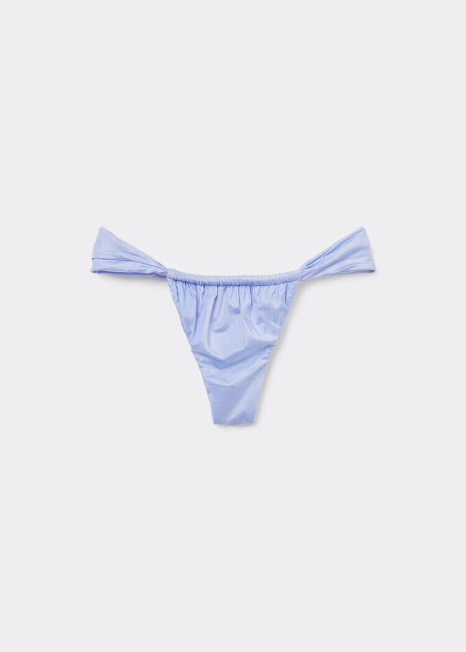 String-Bikinihose im Brazilian-Bikini-Stil aus glänzendem Satin