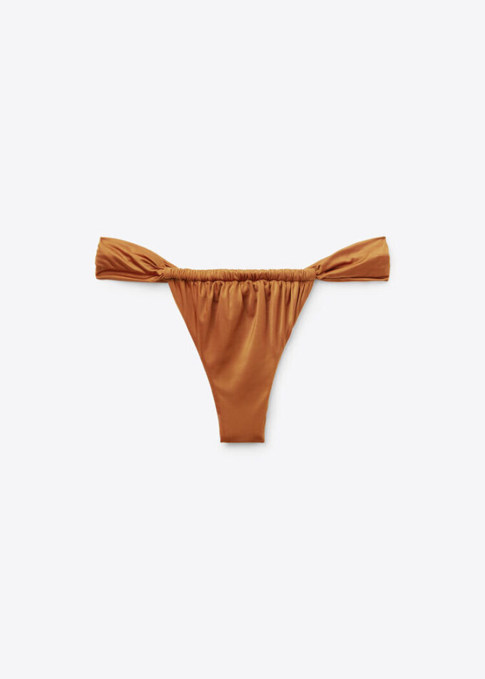String-Bikinihose im Brazilian-Bikini-Stil aus glänzendem Satin