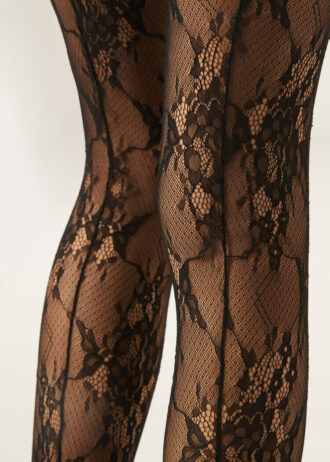 Strumpfhose mit Blumenmuster