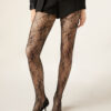 Strumpfhose mit Blumenmuster