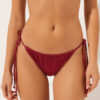 Tanga-Bikinihose aus glänzendem Satin