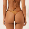 Tanga-Bikinihose aus glänzendem Satin