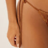 Tanga-Bikinihose aus glänzendem Satin