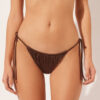 Tanga-Bikinihose aus glänzendem Satin
