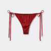Tanga-Bikinihose aus glänzendem Satin