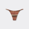Tanga-Bikinihosen mit goldenem Chevron-Muster