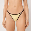 Tanga-Bikinihosen mit zweifarbiger Paspel
