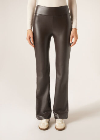 Thermal-Hose mit ausgestelltem Bein und Beschichtungseffekt