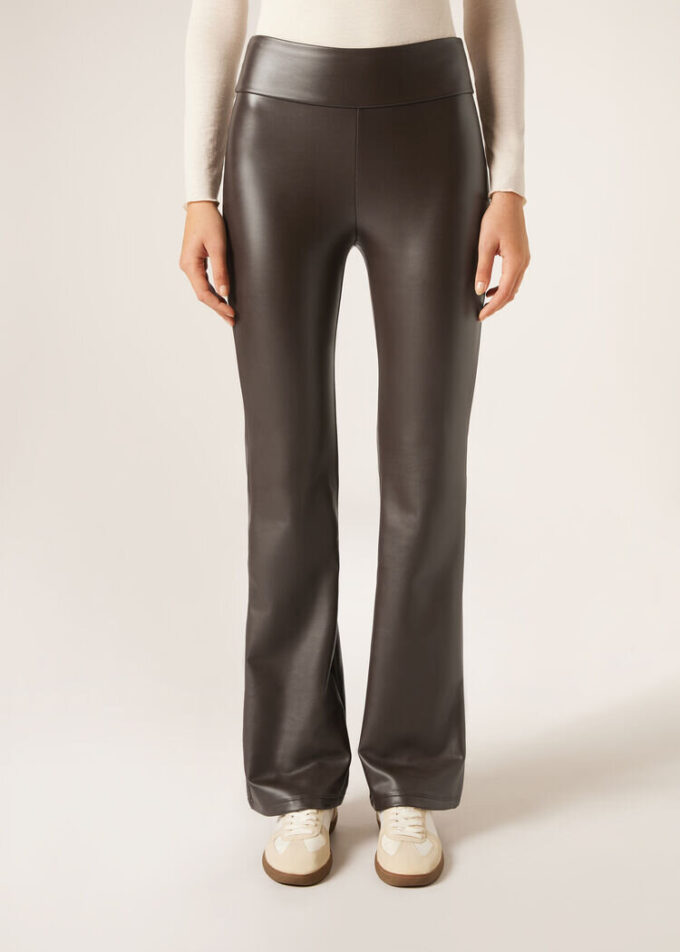 Thermal-Hose mit ausgestelltem Bein und Beschichtungseffekt