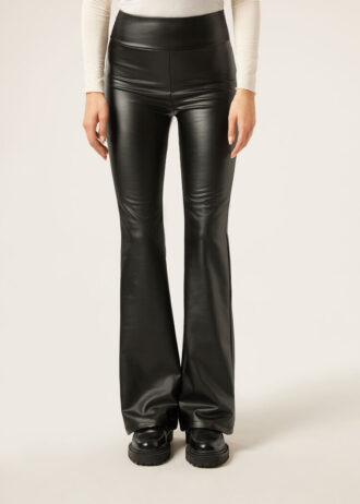 Thermal-Hose mit ausgestelltem Bein und Beschichtungseffekt