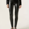 Thermal-Leggings aus Kunstleder
