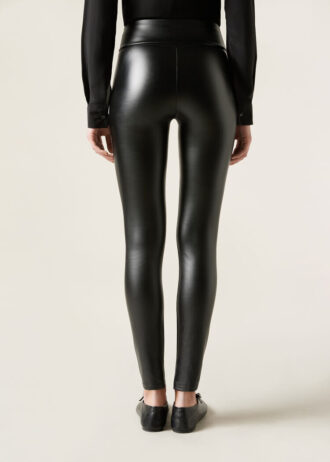 Thermal-Leggings aus Kunstleder