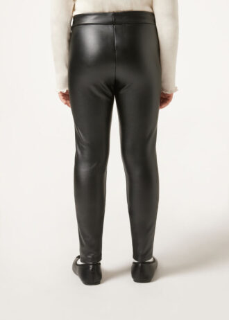 Thermal-Leggings für Mädchen in Leather Effect-Optik