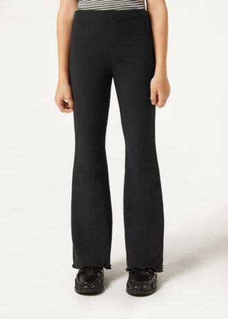 Thermal-Leggings für Mädchen mit ausgestelltem Bein