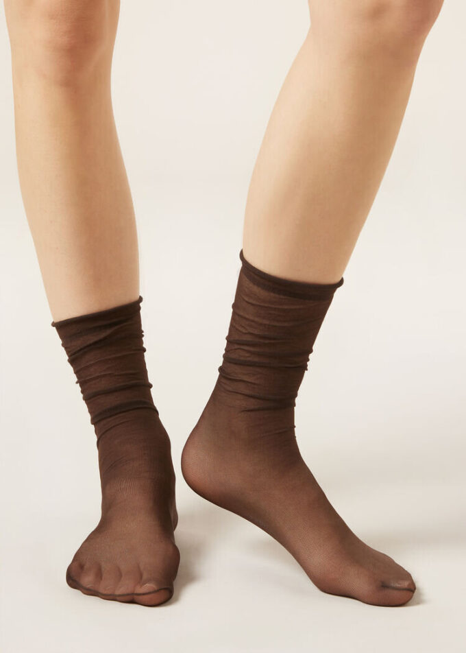 Transparente kurze Socken