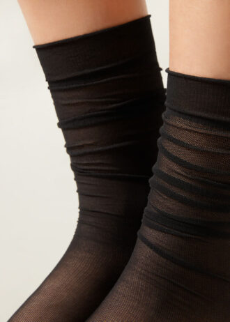 Transparente kurze Socken