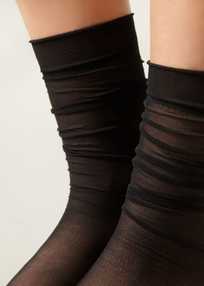 Transparente kurze Socken