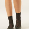 Transparente kurze Socken mit Tiermuster