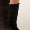 Transparente Socken mit Punktmuster
