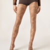 Transparente Strumpfhose mit Blumenmuster