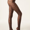 Transparente Strumpfhose mit Tiermuster, 30 Denier