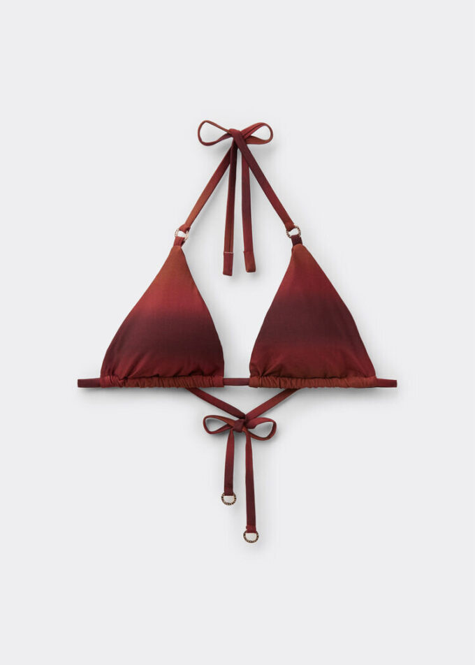 Triangel-Bikinioberteil in sanften Farbtönen