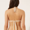 Triangel-Bikinioberteil mit abgestufter Polsterung, glänzender Satin