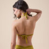 Triangel-Bikinioberteil mit abgestufter Polsterung, glänzender Satin