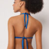 Triangel-Bikinioberteil mit abgestufter Polsterung, glänzender Satin