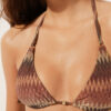 Triangel-Bikinioberteil mit goldenem Chevron-Muster