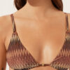 Triangel-Bikinioberteil mit goldenem Chevron-Muster