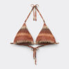 Triangel-Bikinioberteil mit goldenem Chevron-Muster