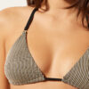 Triangel-Bikinioberteil mit goldenen Streifen Triangel-Bikinioberteil mit goldenen Streifen
