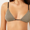 Triangel-Bikinioberteil mit goldenen Streifen Triangel-Bikinioberteil mit goldenen Streifen