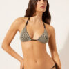 Triangel-Bikinioberteil mit goldenen Streifen Triangel-Bikinioberteil mit goldenen Streifen