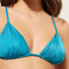 Triangel-Bikinioberteil mit herausnehmbaren Polstern aus glänzendem Satin