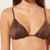 Triangel-Bikinioberteil mit herausnehmbaren Polstern aus glänzendem Satin